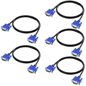 Auceit-au52 Uv-cable 3ft Vga To 5-pack 1080p Full Hd 15pin Male Computer Lap