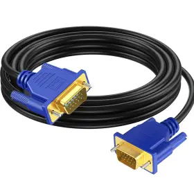 Auric-qqai-162 Uv-cable Vga 15 Ft Gold-plated Long Computer Monitor Cord Shielded Pin Hd15 10