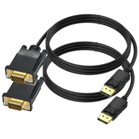 Mmqa01 Uv-cable Displayport To Vga 6 Ft 2-pack Display Port Dp Adapter