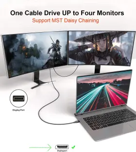Uvi2 711181787368 8k Displayport To 1.4 Cable Vesa Certified Display Port 6ft #2