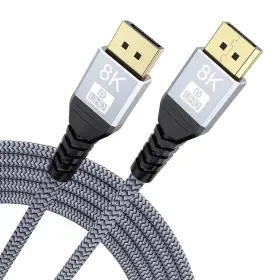 Uvooi 313042496442 8k Displayport Cable 12ft Display Port 1.4 12 Feet Dp To Cord 60hz