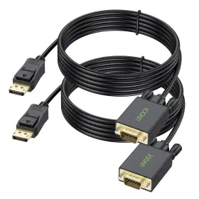Uvooi 756040910105 Displayport To Vga Cable 10 Feet 2-pack Gold Plated Display Port Dp Mo