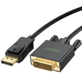 Uvooi 756040910242 Displayport To Dvi Cable 6.6 Feet Display Port Dp Dvid Male A