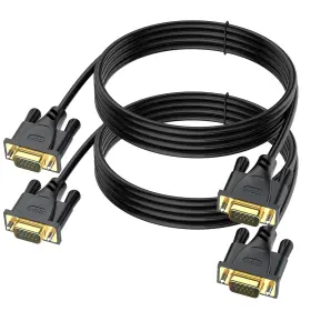Gfk09 Uvooi Vga Cable 3ft 2-pack Blackcomputer To Monitor Shielded Cord