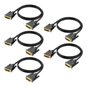 Uvooi Uvooi-dvi0866 6 Feet 5-pack Dvi To Cable Dvi-d 24 1 Dual Link Supports 1080p 60hz Bl