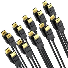 Xt-dp21 Uvooi Displayport To Cable 6 Feet 10-pack 4k Display Port Gold Plated