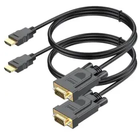 Uyooe 787803987980 Hdmi To Vga Cable 6 Feet 2-pack Computer Monitor Cord 6-feet Black