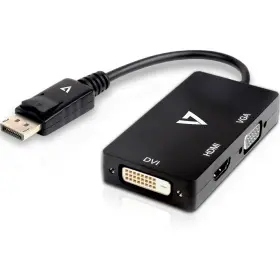 V7dp-vgadvihdmi-1n V7 Displayport Adapter M To Vga Hdmi Or Dvi F - Black #2