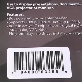 900743 Visiontek Lot Of 2 Mini Hdmi To Vga Active Adapter #3