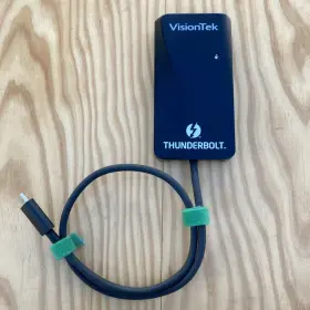 901148 Visiontek Thunderbolt 3 To Dual Displayport Adapter