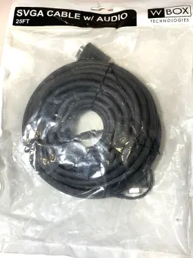 0e-svgaamf25 W Box Technologies Svga Cable With Audio 25ft 25.01 Free Shipping