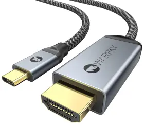 Warrky 769326922105 Usb C To Hdmi Cable 4k 3.3ft Braided High Speed Thunderbolt Ad