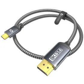 Warrky-av-cd16 Warrky Usb C To Displayport 1.4 Cable 8k 60hz 4k 240hz/144hz 2k 360hz Type