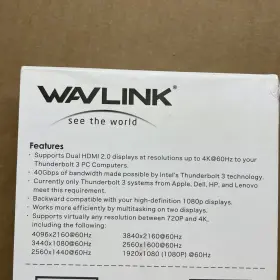 Wl-uta02h Wavlink 955362000172 Thunderbolt 3 Dual 4k Hdmi Adapter Display #3