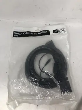 0e-svgaamm10 Wbox Technologies Svga Cable With Audio 10ft Male To 3.5mm Stereo Plug 28awg