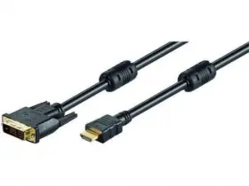 940737  Wentronic Goobay 51580 Dvi-d/hdmi Cable Gold-plated Black 2 M Length Meters