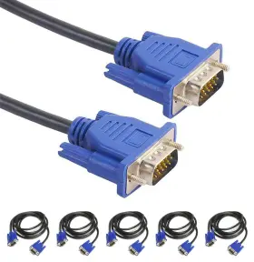 Worldwidetraders 600178710932 Vga To Cable 6 Feet 5-pack Monitor 1080p Full Hd Male