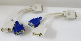 920302-02l Wyse Lot Of 2 Cable Set Y Dvi-m To Dvi-f Hdd-f #3