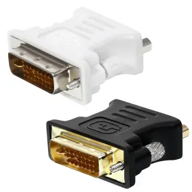 5298korl3843 Xelsluthe 2pcs Dvi To Vga Adapter Gold Plated Dvi-i 24 5 Pin Male White