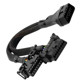 Xingkang 762949040003 Obd2 Male To Dual Female Extension Cable With Nylon Mesh 1pcs