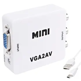 Yingtuyou Jiaju 711181123913 Xmsjsiy Vga To Av Rca Composite Converter Adapter Box With Usb Power Cable Hd 10