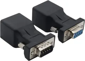 Rj45-db9c Yiovvom Vga Extender Converter Adapter Cat5/cat6/rj45 Db9 9-pin 9 Pin Male