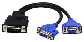 Zdycgtime 4335208686 Dms-59 59-pin Male To Dual Vga Female Y Splitter Video Card Adapter Cable For