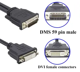 Dms59 Zdycgtime 614134554492 To Dvi Splitter Cable Connector For Dual Monitor Setups Or As A Adapte #3
