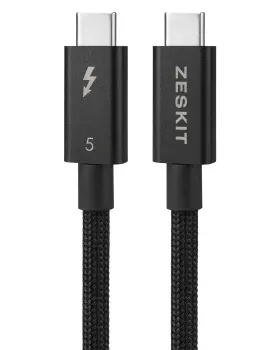Tb5-x100 Zeskit Certified Thunderbolt 5 Cable 120gbps 240w 1m Braided