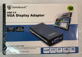 10096 Zetta Guard 855202006004 - Plugable Usb 2.0 Vga Multi-display Adapter Model New Sealed