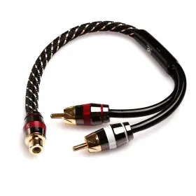 4330140819 Zj-light Audio Cables Digital Coaxial 6inch Rca Female To 2-rca Male Splitter Adapter