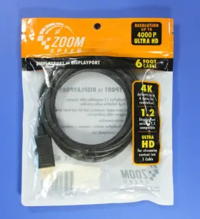 132358 Zoom Speed 4k Hd Displayport To Cable New In Original Packaging