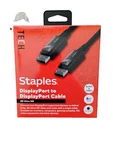 Staples Display Port To Cable 4K Ultra Hd, Audio/video 6FT -14PCS. Fixed Price $40.00.