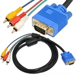 5FT / 1.5M Vga To 3 Rca Cable Male 15 Pin Digital Analog Pc Tv Vide. Fixed Price $19.19.
