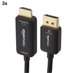 3X Amazon Basics Displayport Hdmi Adapter Cable 6FT Monitors, Projector 1080P. Fixed Price $27.78.