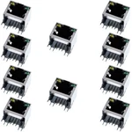Oiyagai 10 Pcs 2LED Light RJ45 8P8C Shielded Modular Network Pcb Jacks. Fixed Price $14.19.