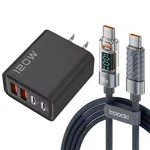 120W 4-PORT Usb-c Fast Charger Plug + 100W Watt Display Cable Set. Fixed Price $12.49.