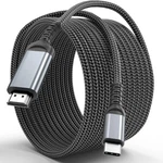 Alleasa Usb To Hdmi 15 Cable 4K, Anti-interference Feet, Grey. Fixed Price $18.56.
