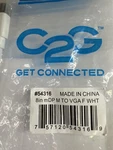 C2G 54316 8IN Mini Displayport To Vga Female Active Adapter White. Fixed Price $8.78.