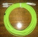 Addon Sc (male) To Lc OM5 Duplex Fiber Ofnr (riser-rated) Lime Green, 10M. Fixed Price $27.50.