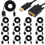 12 Pack Displayport To Vga Cable 6 Ft Gold Plated Adapter With Chip.... Fixed Price $63.07.