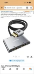 Uantin Displayport To Dual Hdmi Adapter 4K 60HZ Braided Cable Silver Black. Fixed Price $9.60.