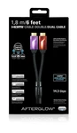 Pdp Afterglow Double Hdmi Cable 1.80 Purple / Red ( PL-9020EU-PR. Fixed Price $29.99.