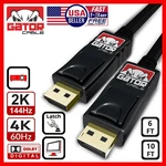 Display Port To Cable 4K 60HZ Uhd Audio Video Male Latches Gold. Fixed Price $8.99.