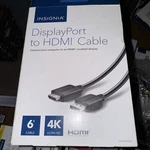 Insignia 1.8 (6 Ft.) Displayport/hdmi Cable (NS-PD06502-C) Black. Fixed Price $13.94.