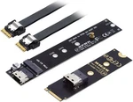 Nfhk Ngff M-key Nvme To Female Extension Cable 40CM With SFF-8654 Black. Fixed Price $38.26.