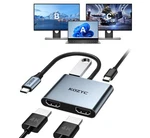 Black Usb Hdmi Dual Adapter 4K 30HZ Hub Multiport Kozyc Read Description. Fixed Price $22.99.