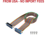 Meccanixity 1 Pcs Idc Rainbow Wire Flat Ribbon Cable DB25 To Female 39. Fixed Price $19.03.