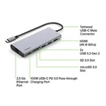 Belkin 7-IN-1 Usb-c Hub Multiport Adapter Dongle 4K 60HZ Hdmi 100W Power Gray. Fixed Price $59.40.