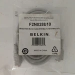 Belkin F2N028B10 Ft. Pro Series Vga Monitor Signal Replacement Cable. Fixed Price $6.50.